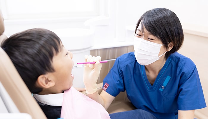 お子さんの初めての歯医者さんでも対応できる